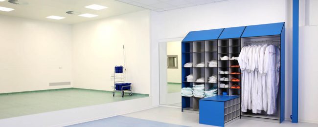 Blick in das Reinraum-Trainingszentrum der Unternehmensgruppe Piepenbrock