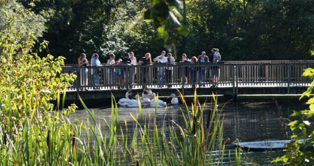 Beim Nachhaltigkeitstag im Tiergarten Straubing bekamen die Besucher spannende Führungen über das Gelände.