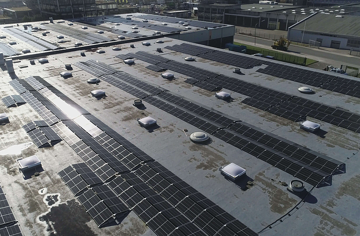 Die PV-Anlage am Hauptsitz in Osnabrück