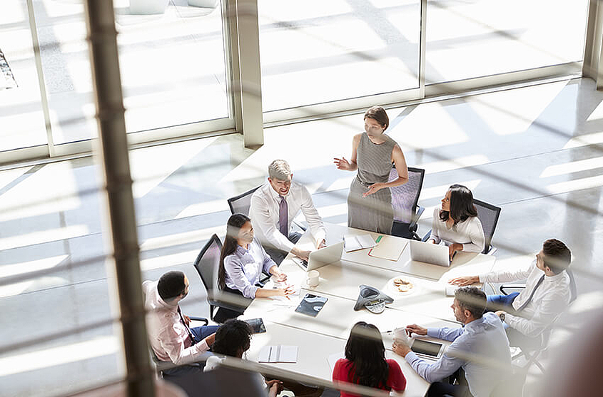 Meeting in der Finanzbranche