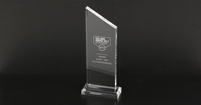Trophäe CSR Job Award für Kunst und Kulturförderung