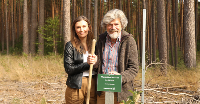 Reinhold Messner und Diane Schumacher